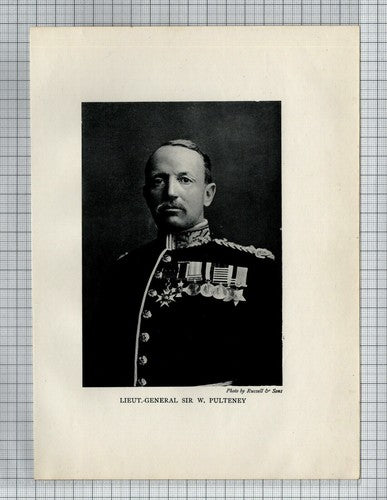 Lieut General Sir W Pulteney   - c.1920s Book Print