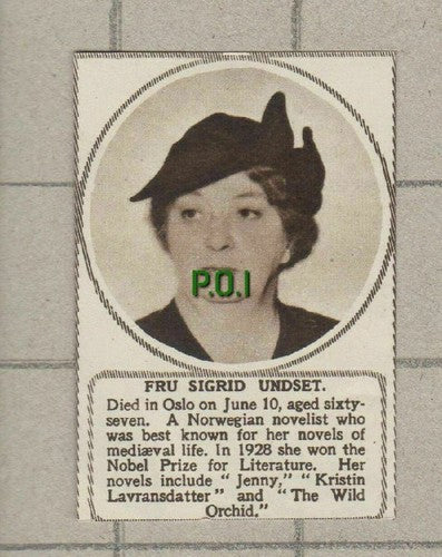 (C386) Fru Sigrid Undset Norwegian Novelist Obituary  - 1949 Clip