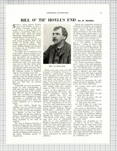 (6067) William Wright Hoylus End Hermit Hole Keighley Writer    1952 Article