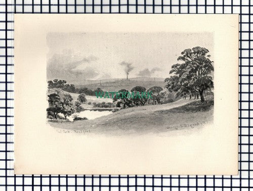 Peel Park Bradford Yorkshire George S Elgood  ~ Cutting /  Print c.1900