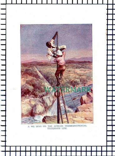 (7479) African Transcontinental Telegraph Cecil Rhodes  c.1920s 13-Side Article