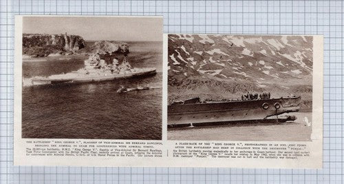 (5610) Battleship HMS KING GEORGE V Sir Bernard Rawlings  - 1945 Clip