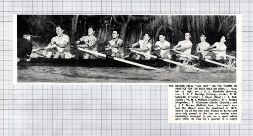 Oxford Boat Race Davidge Fisk Blacker Renton Hinchcliffe -1950 News Clipping