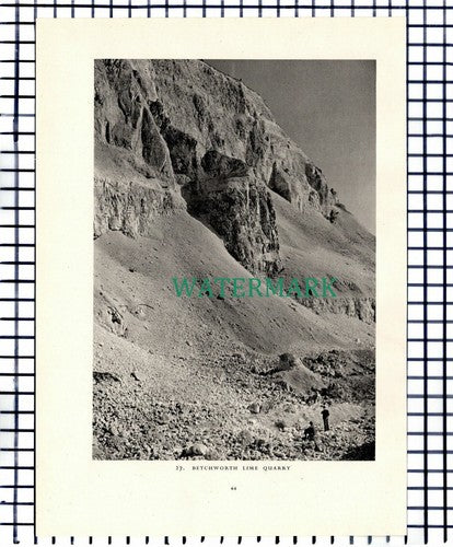 (7458) Betchworth Lime Quarry Surrey  / Leith Hill Dorking 1949 Print / Cutting