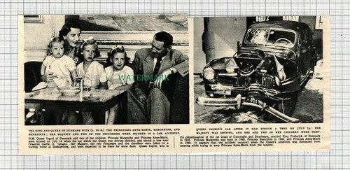 C2838) Queen Ingrid Of Denmark Car Accident Graasten Castle - 1948 Clip