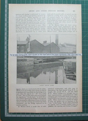(6032) Swing Bridges London & North Western Railway Oxford Garston  1907 Article