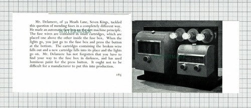 C7542) Mr Delamere Seven Kings Mr D Simmonds Sutton Raynes Park - 1950s Cutting