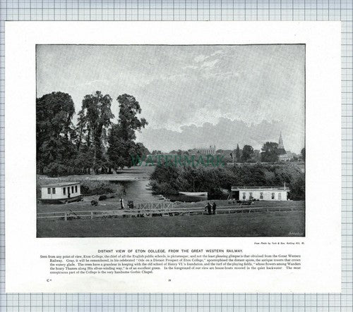 X1900) Eton College Great Western Railway GWR / Piccadilly   - c.1900 Book Print