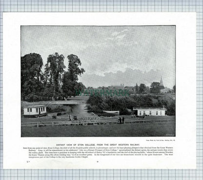 X1900) Eton College Great Western Railway GWR / Piccadilly   - c.1900 Book Print