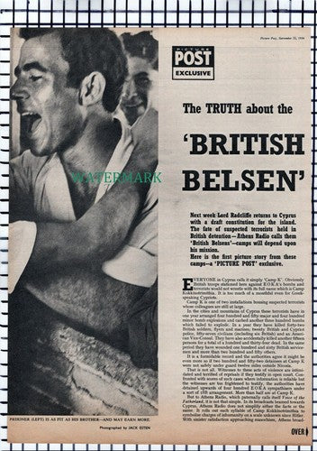 X1683) Camp Kokkinotrimithia Cyprus - 1956 Article