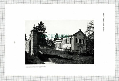 Woodlands Caterham Evelyn Hellicar - 1911 Print / Cutting