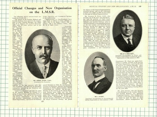 sir Josiah Stamp LMSR London Midland Scottish Railway  Quirey  - 1926 Article