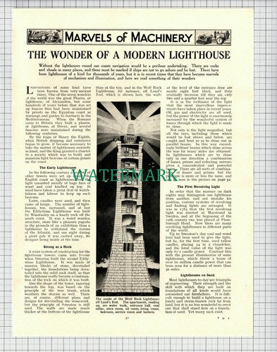 (6084) LIGHTHOUSE Workings - c.1940s Picture Article