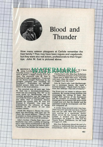(C681) Carlisle Actors John East Robertson Keith Fraser Leah Marlborough -1979