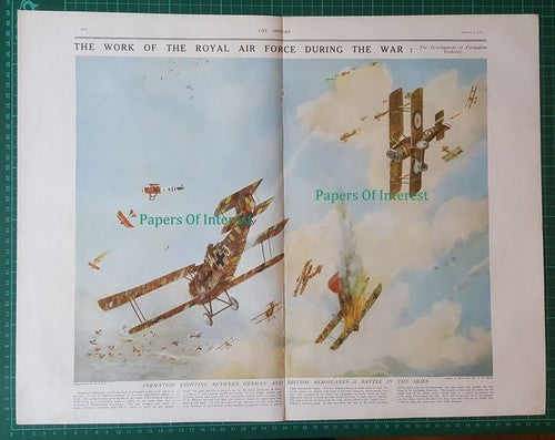 Royal Air Force RAF World War One Fighting Aircraft WIGFULL - 1919 Pullout