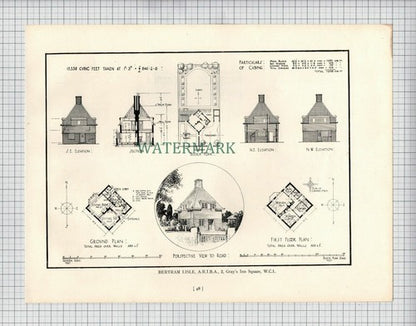 X1755) D F Martin-Smith Bertram Lisle London Architect - 1927 Cutting