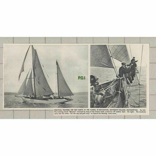 Cadets School of Navigation University College Southampton Moyana 1950 Clipping