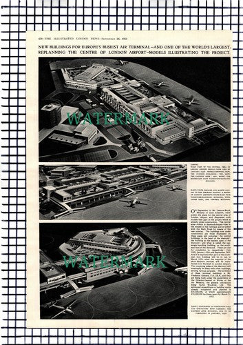 London Airport Expansion Mr Frederick Gibberd - 1953 Picture Article