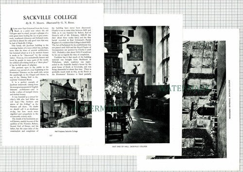 (6611) Sackville College Sussex  - 1954 Article