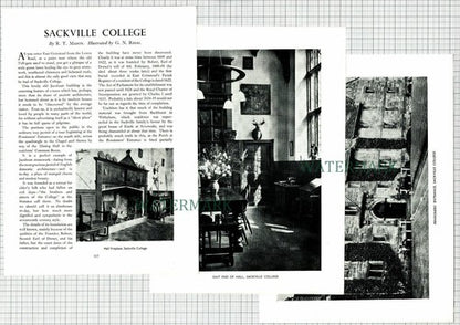 (6611) Sackville College Sussex  - 1954 Article