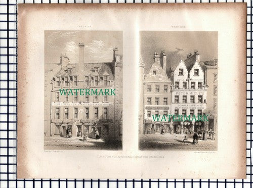 Peter McCue High Street Glasgow Robert Gould Tavern   - 1848 Print