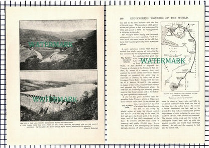 (8423) Great British Dams And Aqueducts Elan Birmingham - c.1930s Article