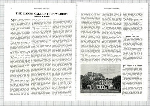 (6062) Sewerby Yorkshire Sywardby Lancelot Williams - 1951 Article