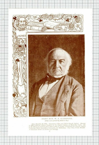 The Marquis of Salisbury / Right Hon W E Gladstone -  1897 Book Print