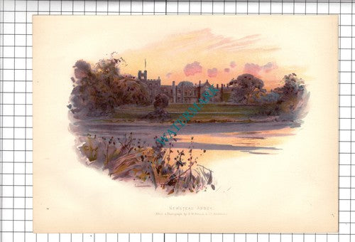NEWSTEAD Abbey Print  - c.1910