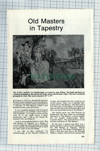 (C69)  Anne Wilson Tapestry Old Masters  - 1980