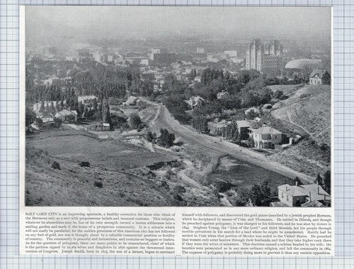 (5616) Salt Lake City Utah  - c.1900 Cutting