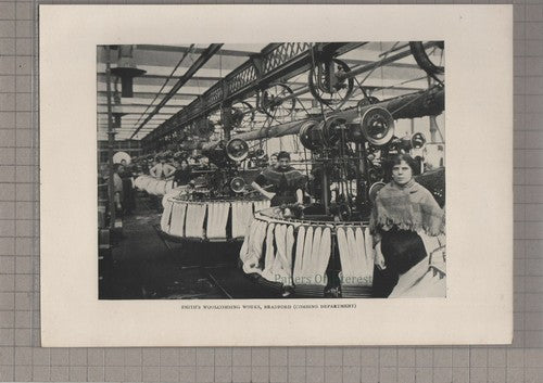 Smith's Woolcombing Works Bradford Yorkshire - c.1900 Print
