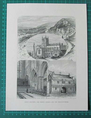 Great Malvern Priory Church - c.1895 Print