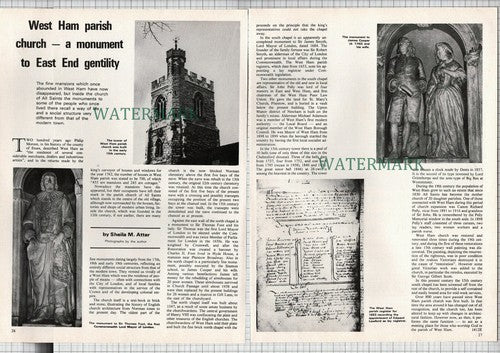 (8526) West Ham Essex All Saints Parish Church - 1977 Article