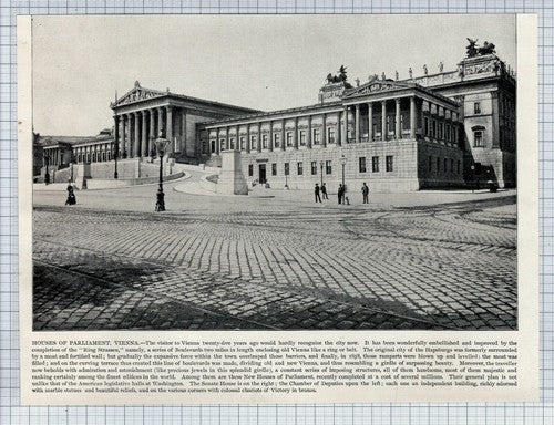 (5853) Houses of Parliament Vienna - c.1900 Clip
