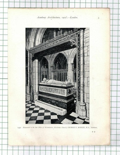 St Giles Church Wrexham Harry Phibbs / Ecclestone Church Bodley  1902 Book Print