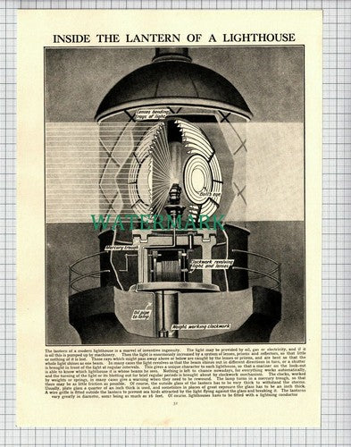 (6084) LIGHTHOUSE Workings - c.1940s Picture Article