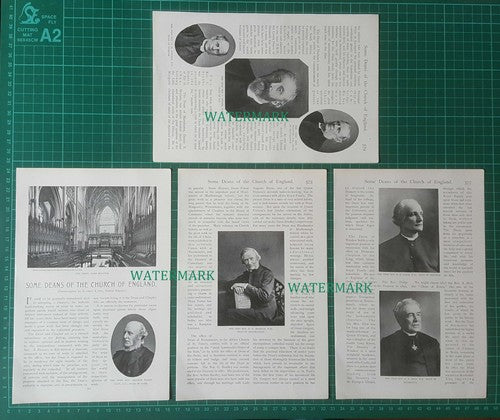 Deans Of The Church Of England Purey-Cust Lefroy Paget Eliot - c.1900 Article