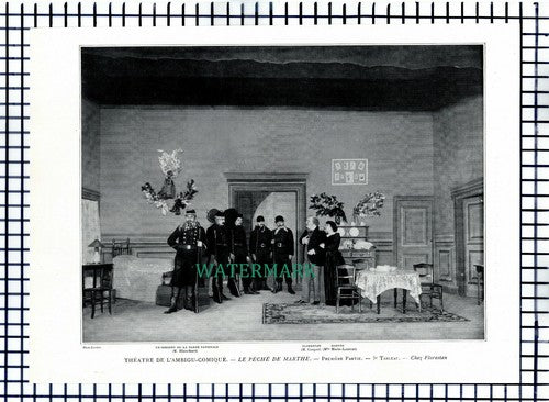 X1563) Theatre De L'Ambigu-Comique Blanchard Marie-Laurent    - 1910 Cutting