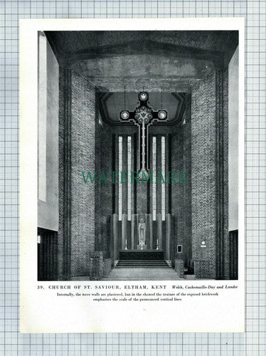(8684) Church of St Saviour Eltham Kent  -  c.1945 Book Print