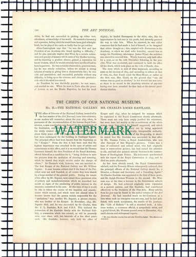 X1661) Mr Charles Locke Eastlake National Gallery - c.1892 Article