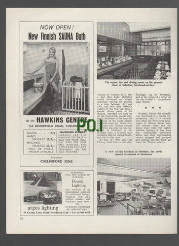 Schulers Oyster Bar Southend Essex Harry Stevens D H Stevens Ltd - 1969  Article