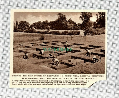 C2131) Roman Villa Discovered At Farningham Kent - 1948 Clip