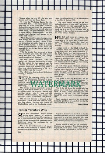 C7169) Margo Winter Badminton -  1974 Small Article