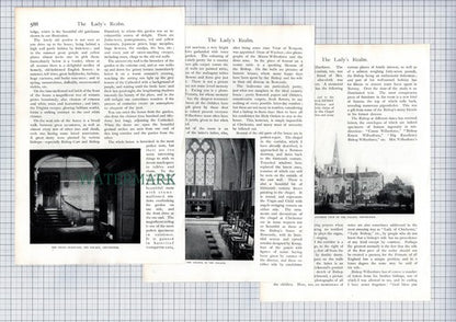 Rev Ernest Wilberforce Lord Bishop Chichester Palace - c.1900 Article