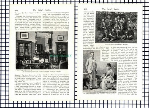 Society In Japan Baroness Hyashi Japanese Minister   - c.1900 Article / Print