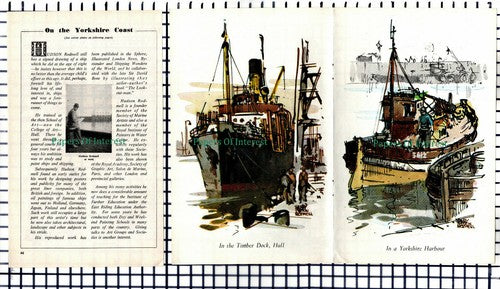 (7028) Hudson Rodmell Artist Timber Dock Hull Scarborough -  1964 Small Article