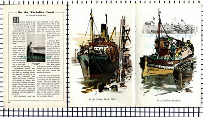 (7028) Hudson Rodmell Artist Timber Dock Hull Scarborough -  1964 Small Article