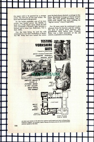 Frederic Riley Settle Yorkshire Preston Dr James Riley  - 1979 Small Article
