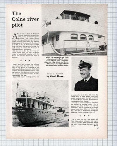 (5812) Peter Hills River Colne Pilot Senior of Groningen Carol Howe - 1972
